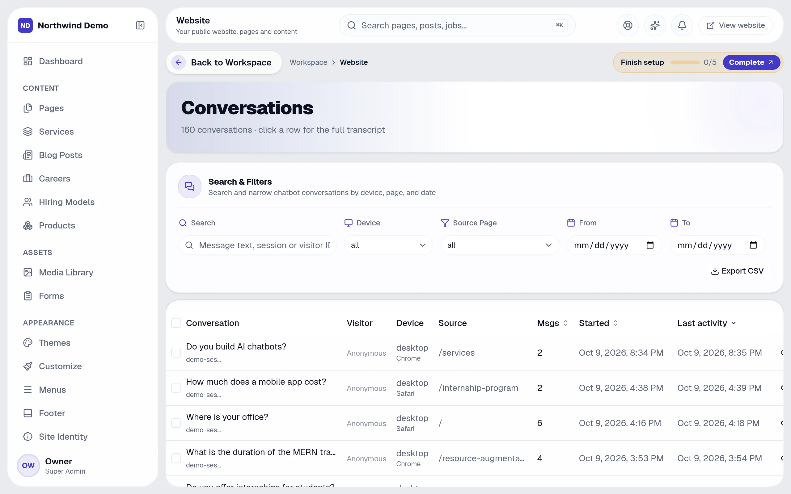 Website — Conversations: the real screen
