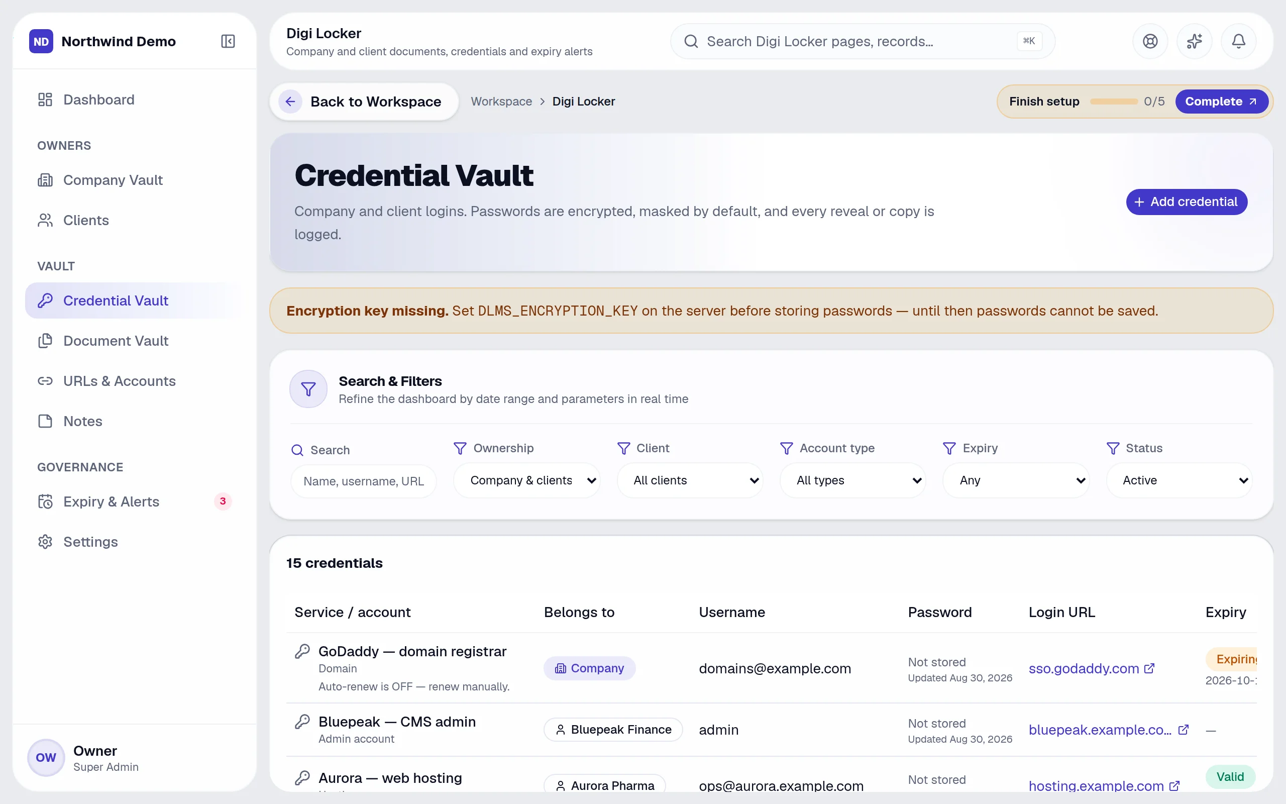 Digi Locker — Encryption at rest: the real screen