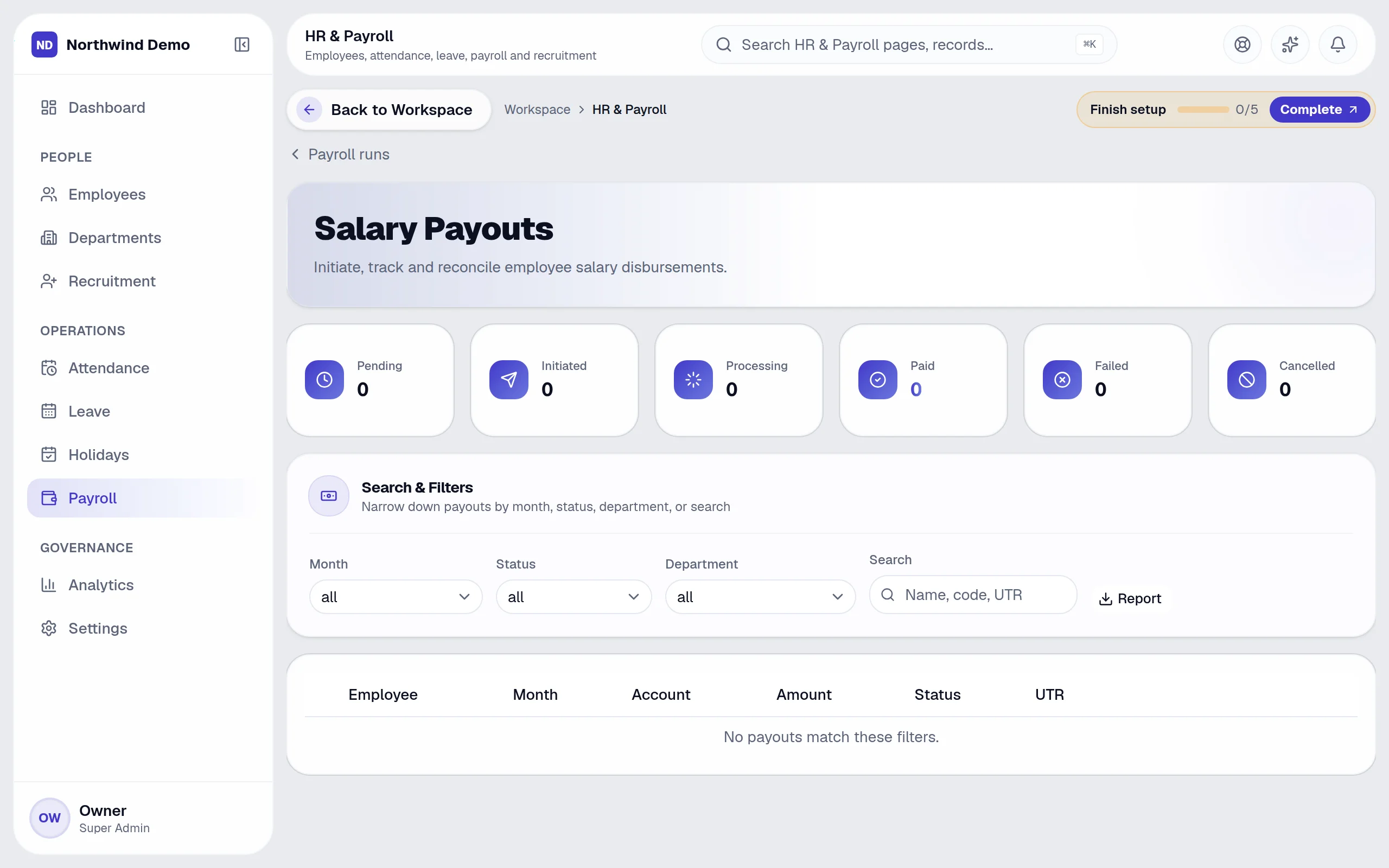 HR & Payroll — Salary payouts: the real screen