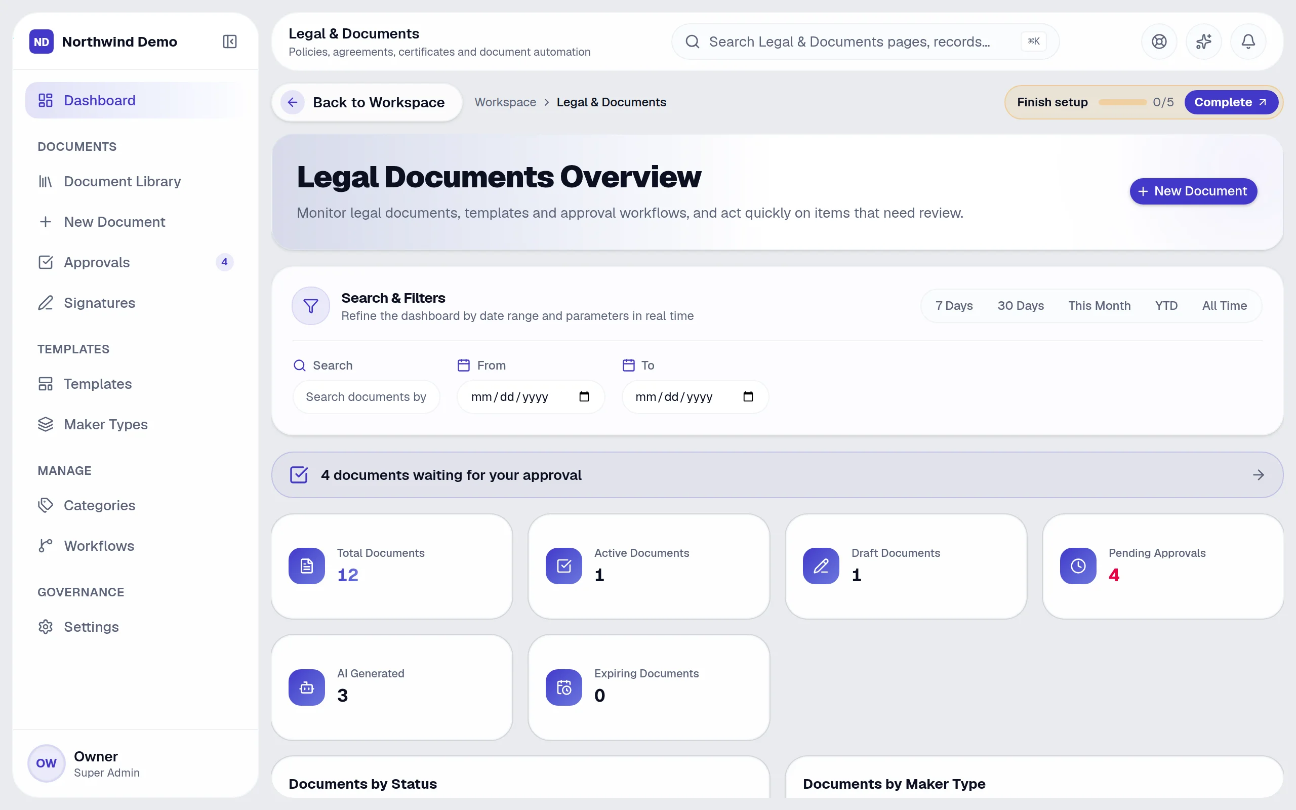 Legal & Documents — Notifications: the real screen