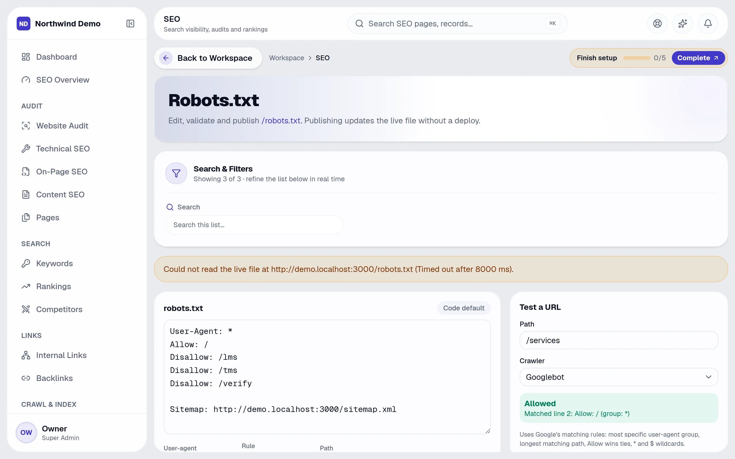 SEO — Robots.txt: the real screen