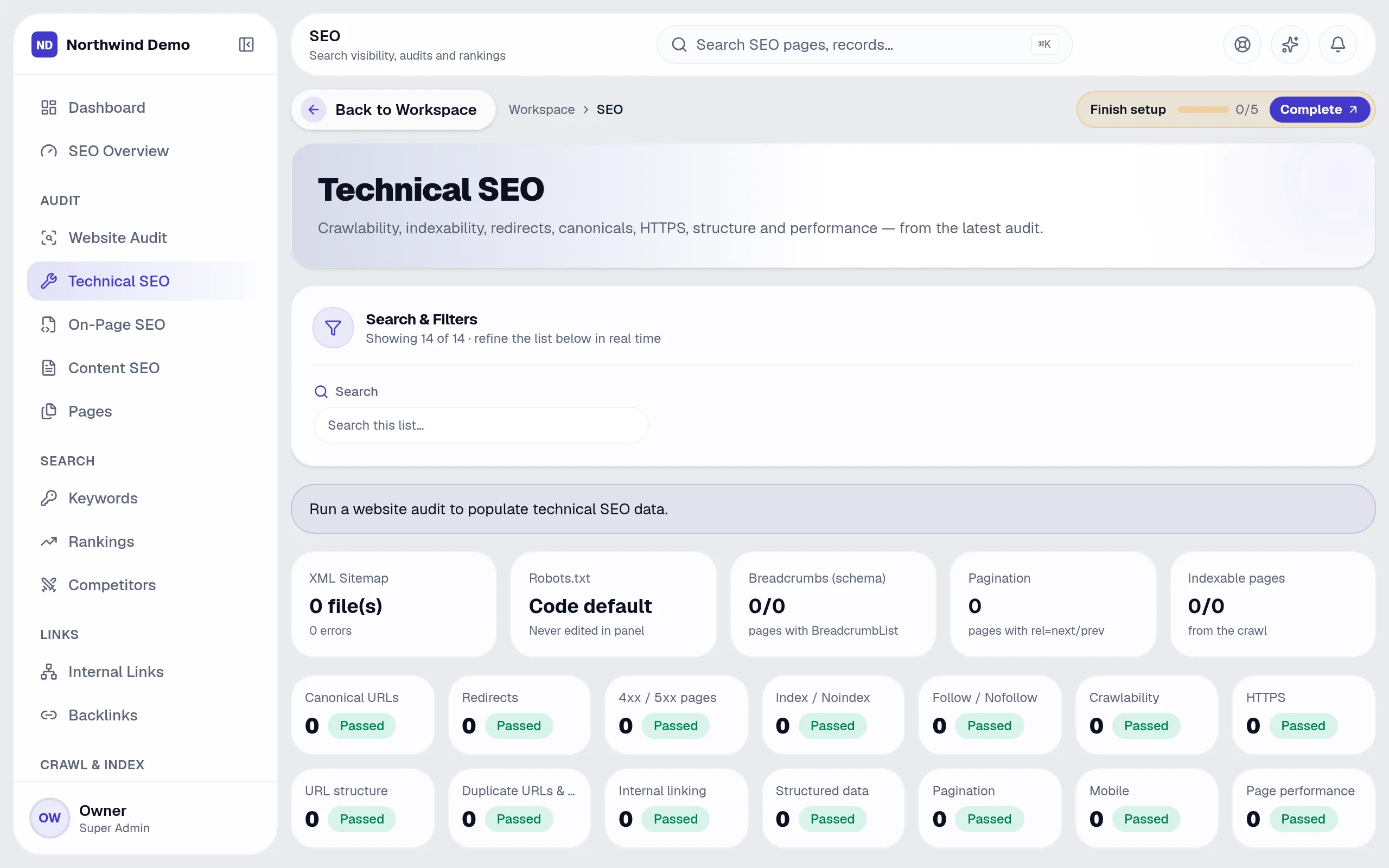 SEO — Technical SEO: the real screen