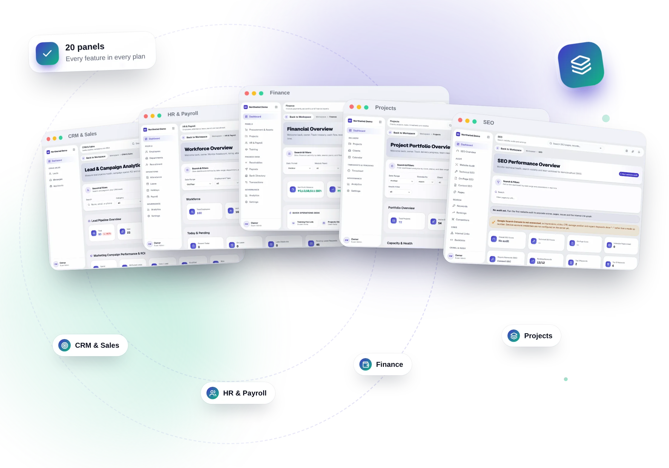 Workspace — the real product, on its own artwork
