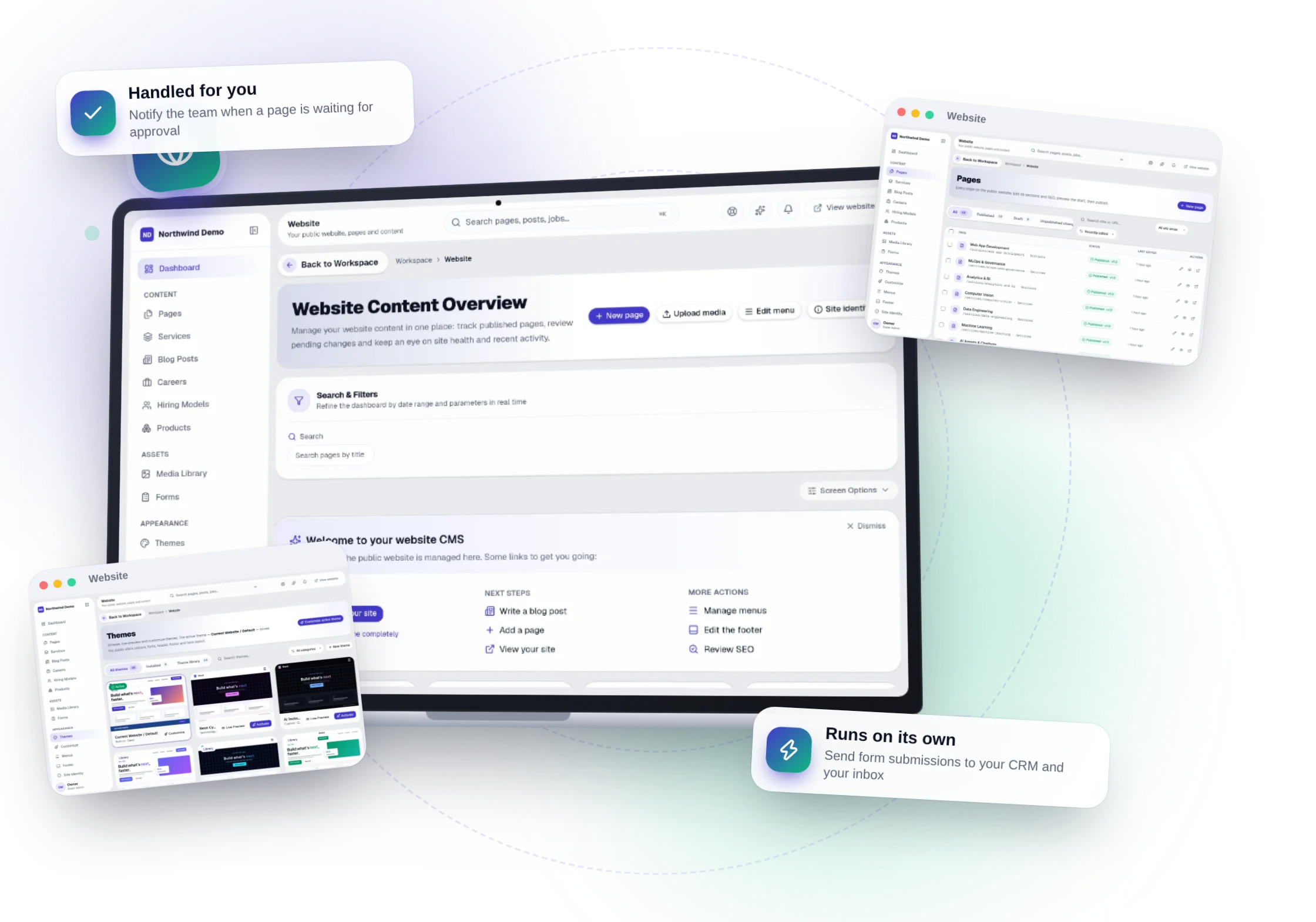 Website — the real product, on its own artwork