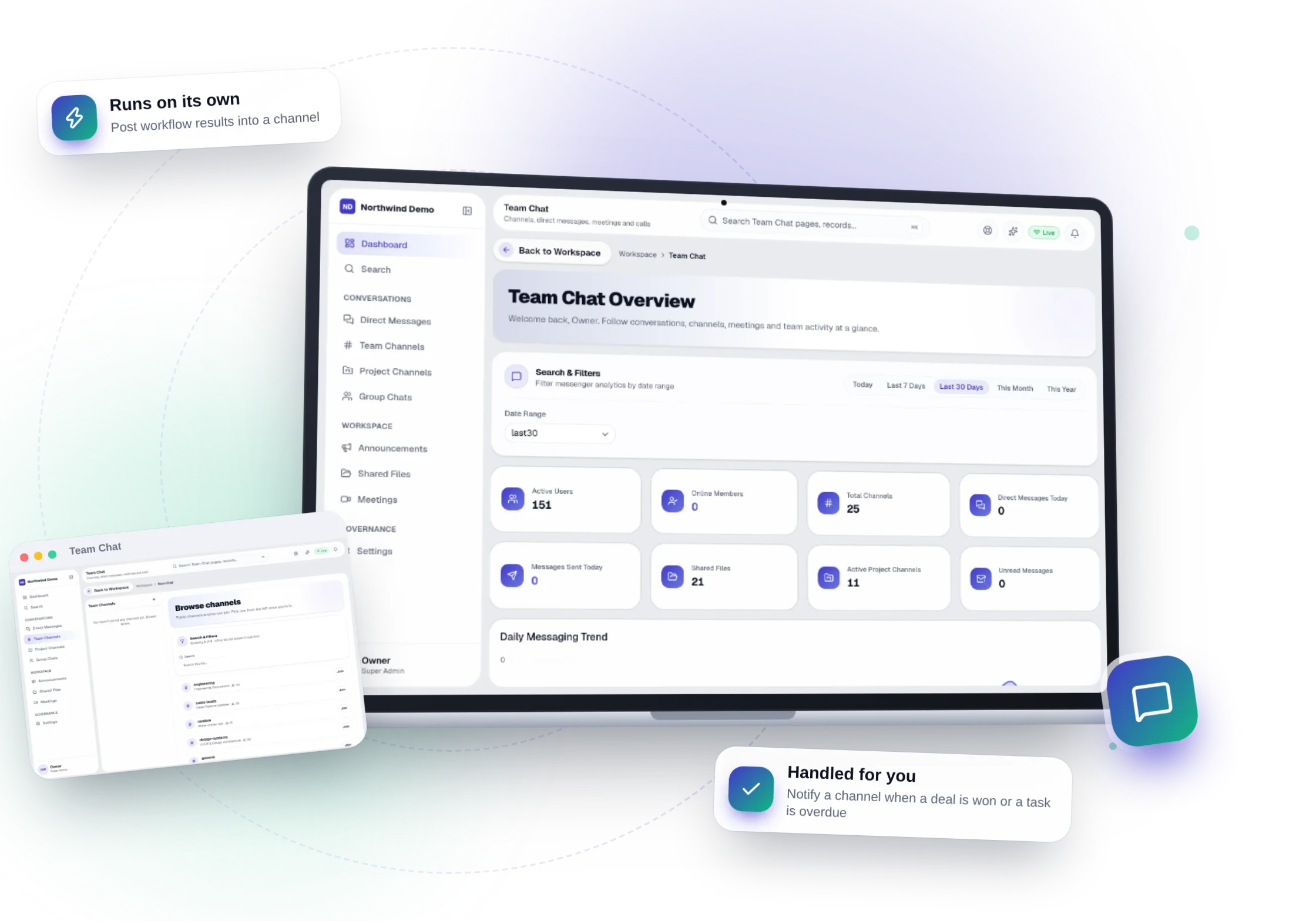 Team Chat — the real product, on its own artwork