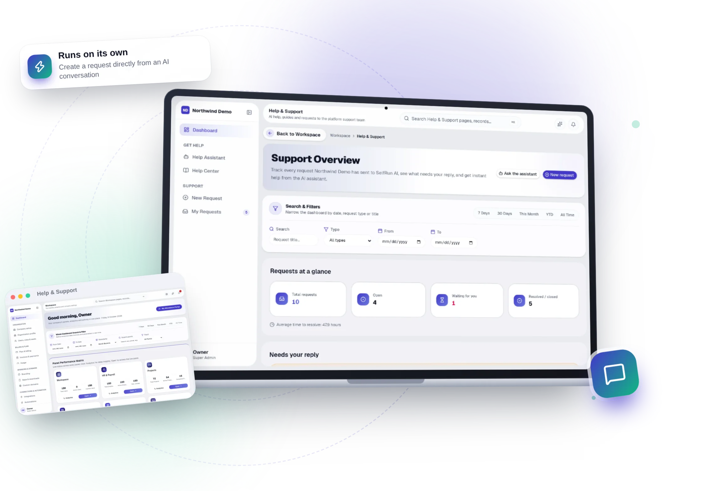 Help & Support — the real product, on its own artwork